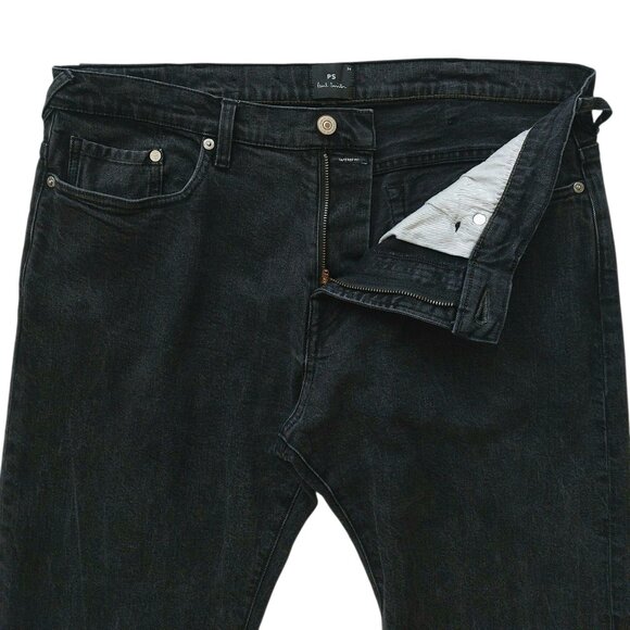 PS Paul Smith Washed Black Tapered Fit Slim Leg Jeans Men's Size 34x32 - Picture 8 of 10